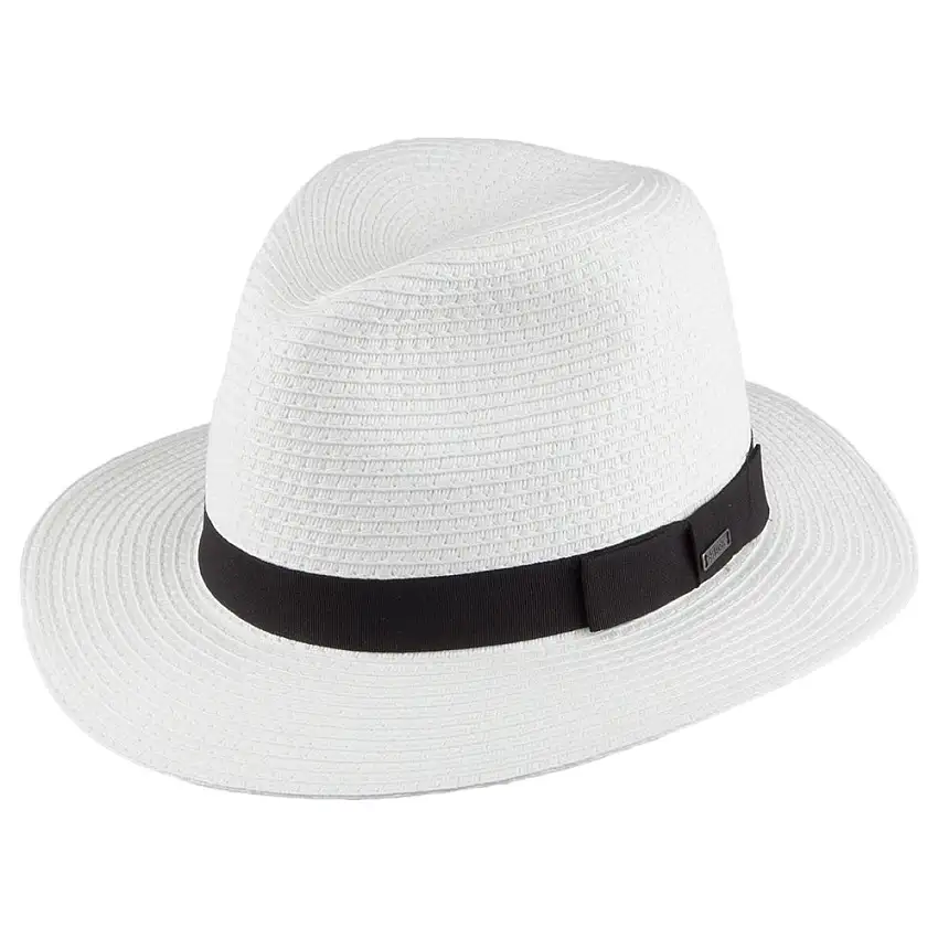 Chapeau Fedora en Paille Toyo Aveloz blanc BARTS