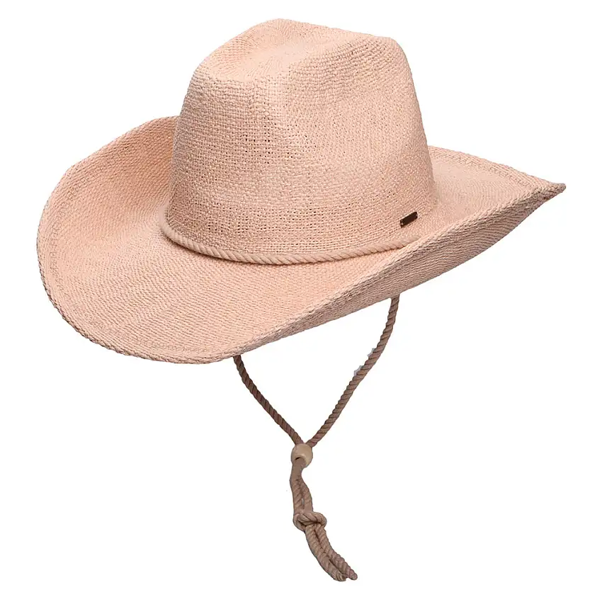 Chapeau de Cowboy en Paille Austin rose blush BRIXTON