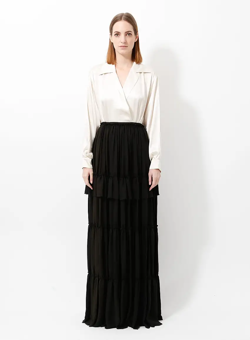 Resort 2012 jupe maxi à volants | Authentique & Vintage