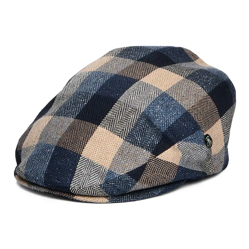 Casquette Plate Été en Soie et Coton Patchwork bleu-multi CITY SPORT