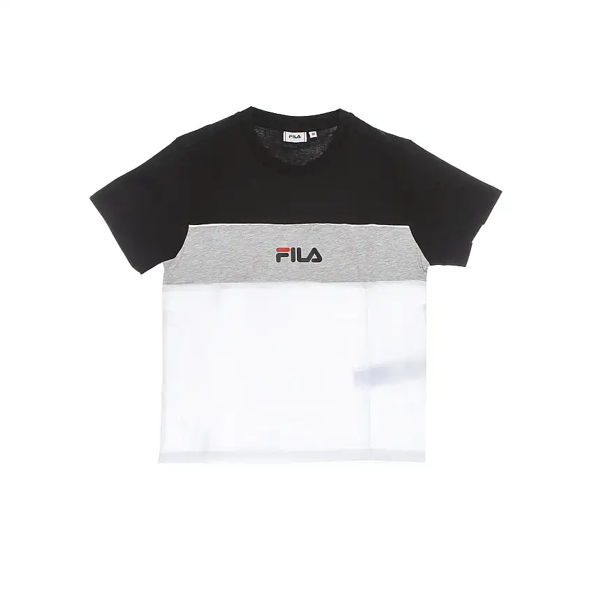 Angia Blocké Tee Bright White / Black / Grey Grey Melange Bros Shirt