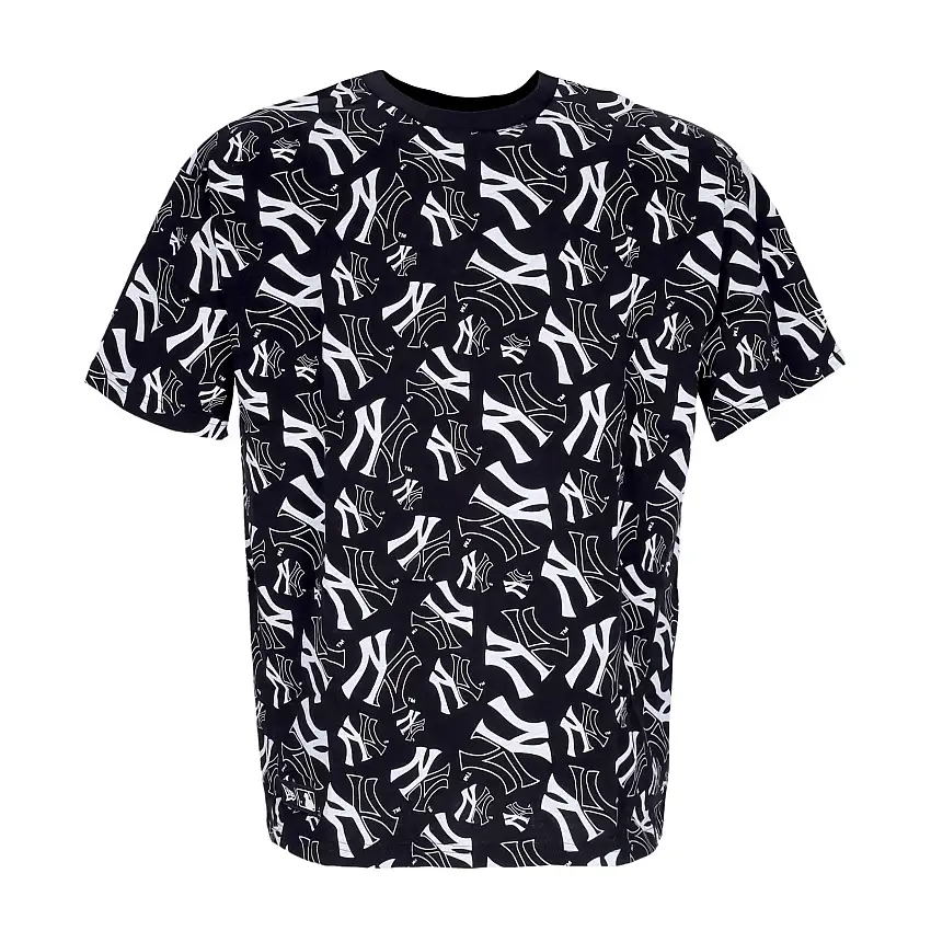 MLB Team Men's T -Shirt partout imprimé surevisé Tee Neyyan Black / White