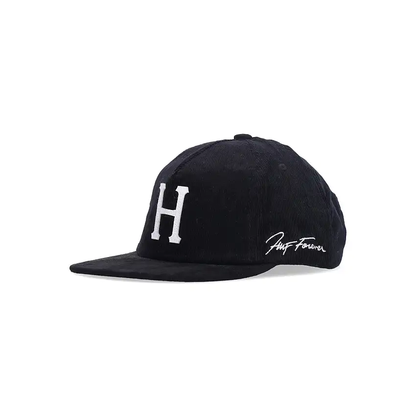 Visor plate chapeau man charduroy classique h Snapback noir