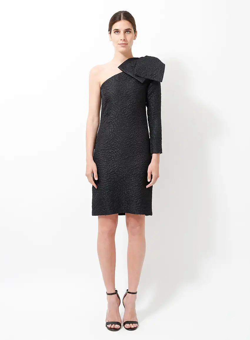 1986 Robe texturée à l'épaule de l'épaule | Authentique & Vintage