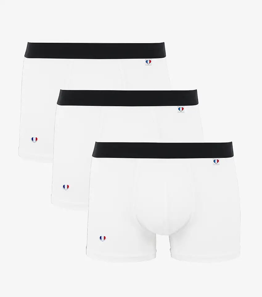 Boxer Homme Blanc x3 - Pack Iconique
