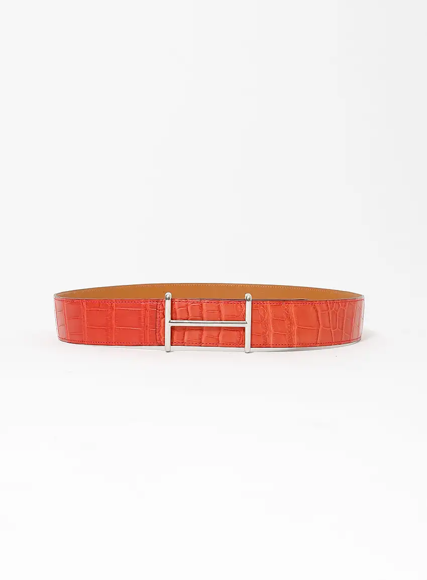 Courroie d'alligator mince «H» | Authentique & Vintage