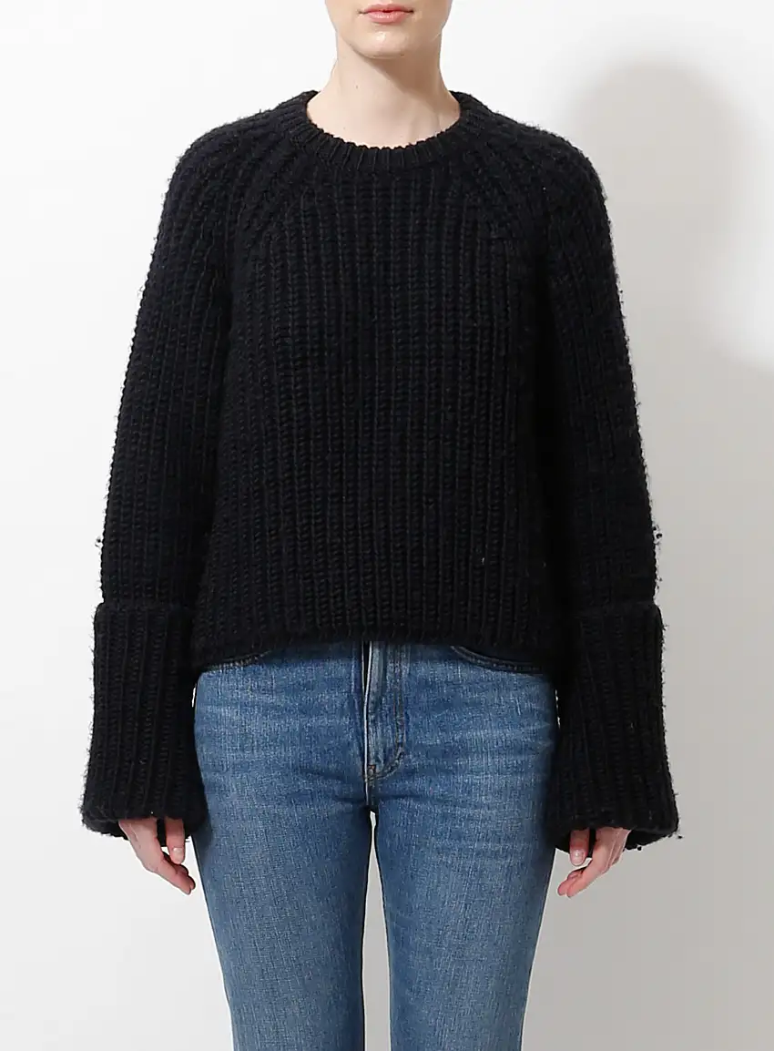 F / W 2013 Pull en tricot côtelé surdimensionné | Authentique & Vintage