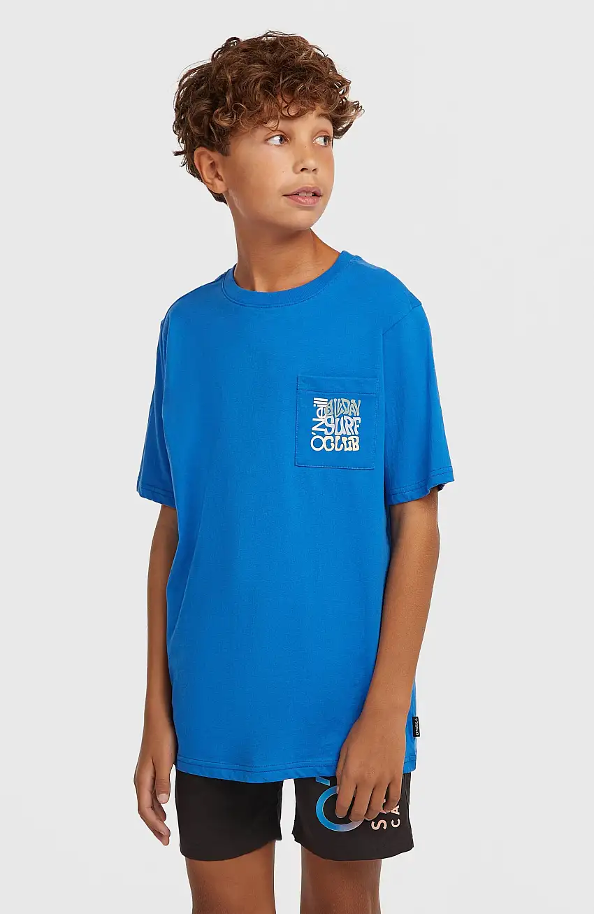 T-shirt Chest Pocket | Mediterranean Blue