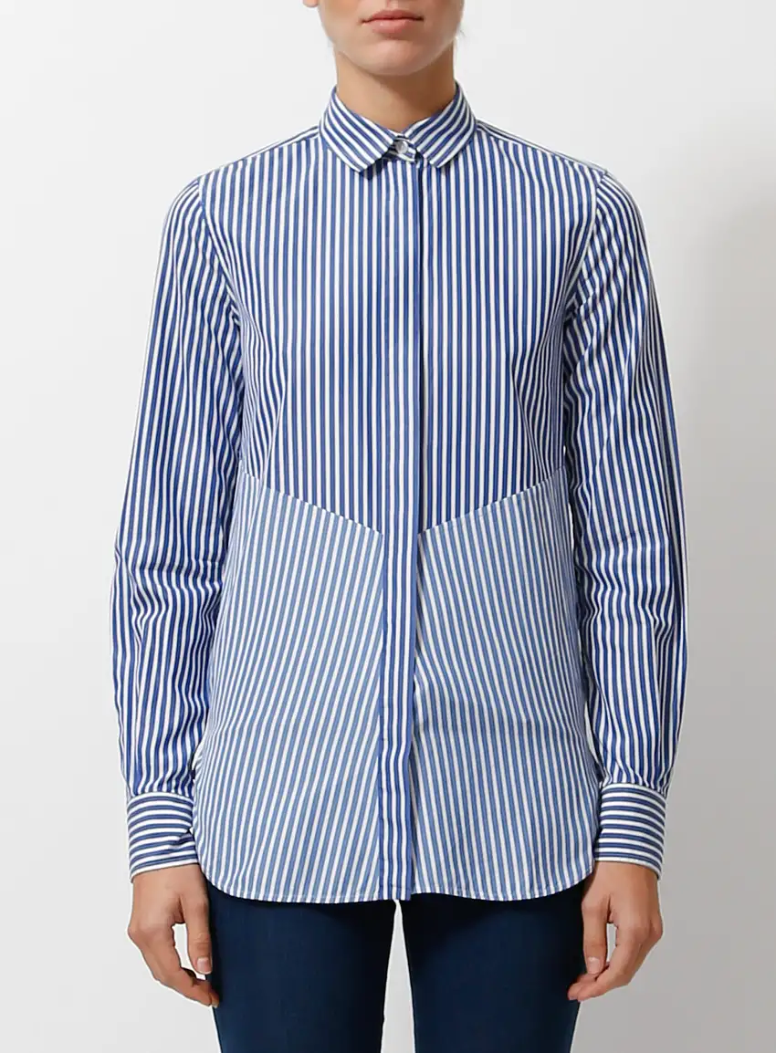 Chemise à rayures monochromes | Authentique & Vintage