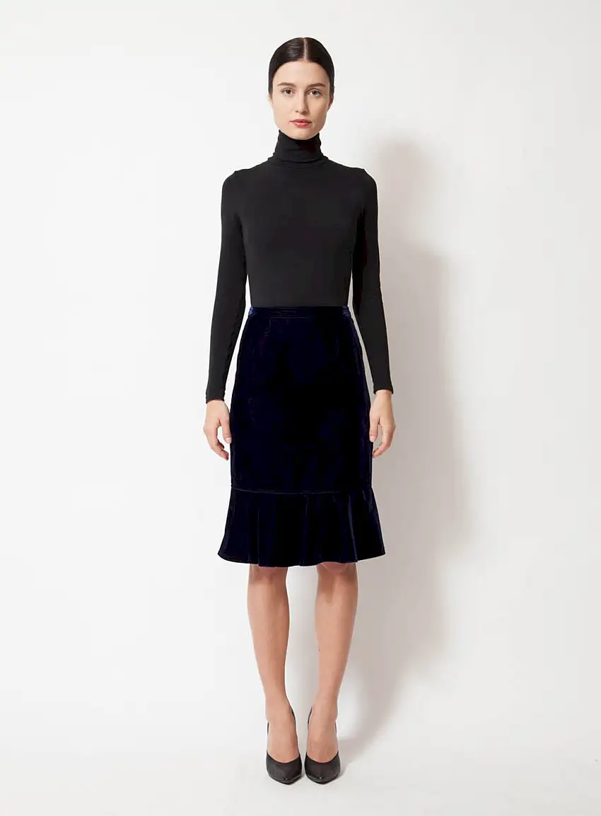 Yves Saint Laurent Rive Gauche par Tom Ford, Jupe en Velours