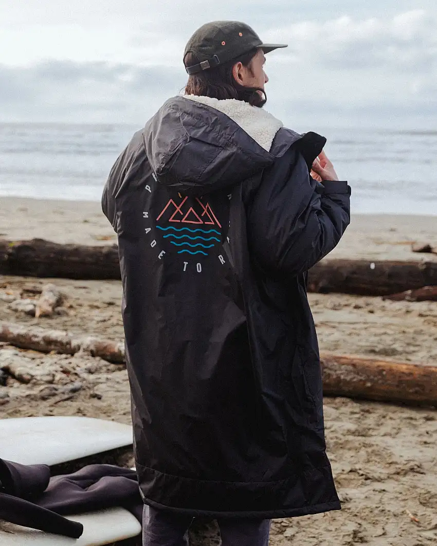 Poncho de surf doublé en sherpa Escapism