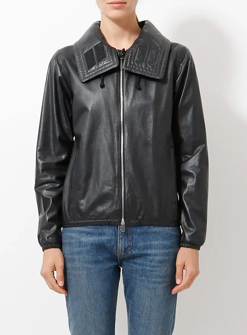 Parka en cuir à capuchon | Authentique & Vintage