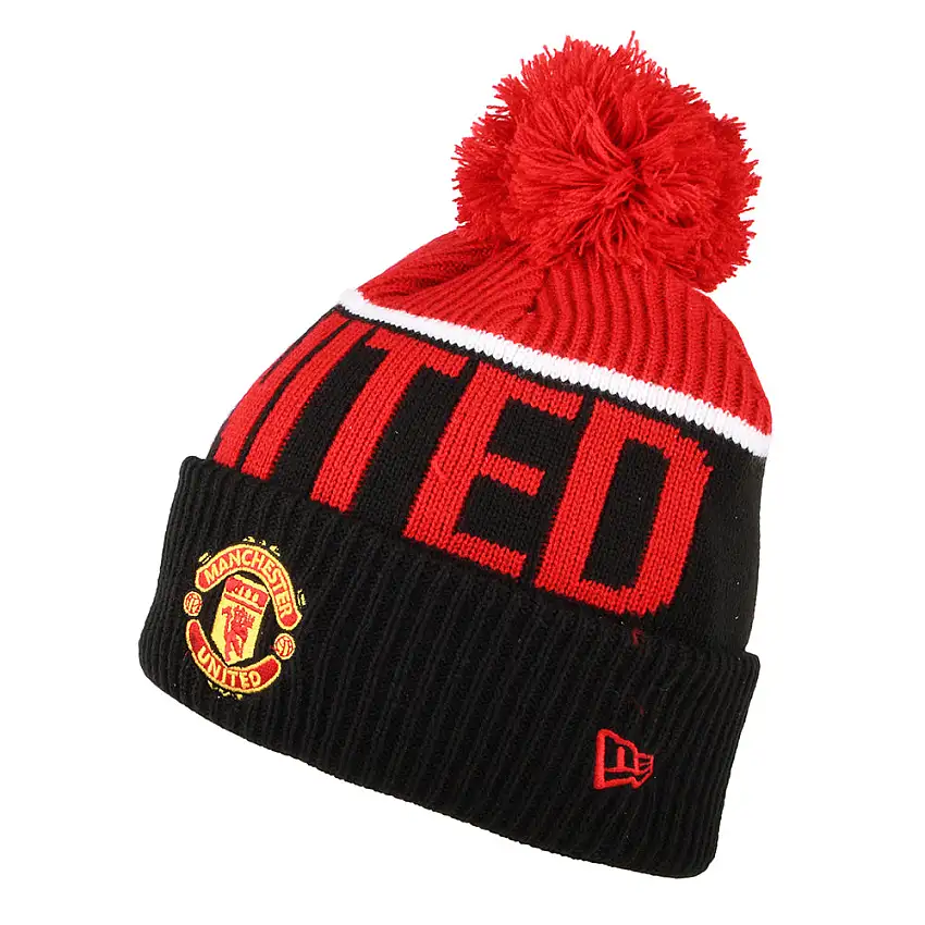 Bonnet à Pompon Sport Manchester United FC noir-écarlate NEW ERA