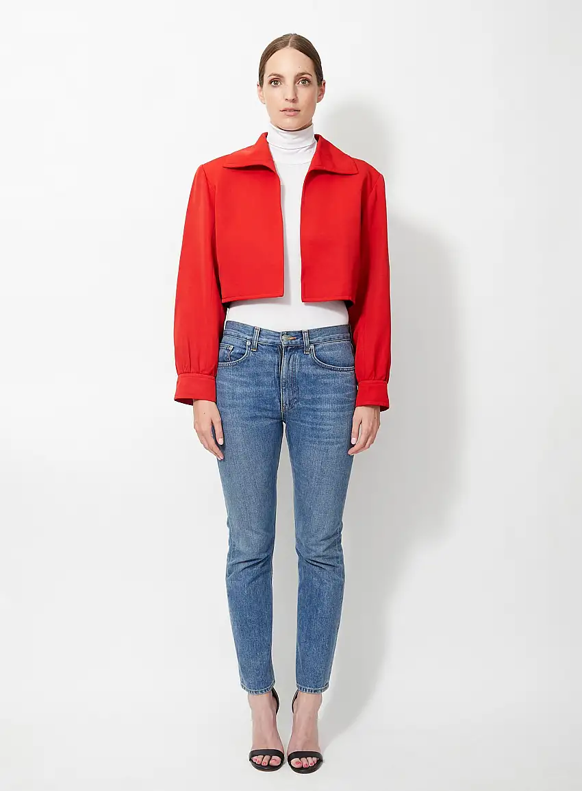 Veste colorblock recadrée des années 70 | Authentique & Vintage