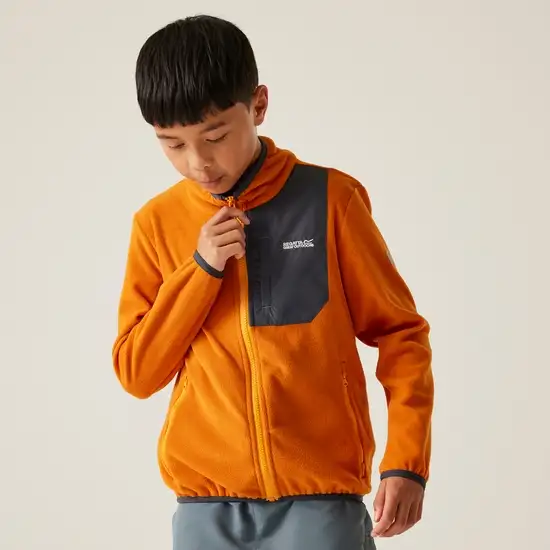 Polaire zippée Frankie pour enfant | rouge-orange