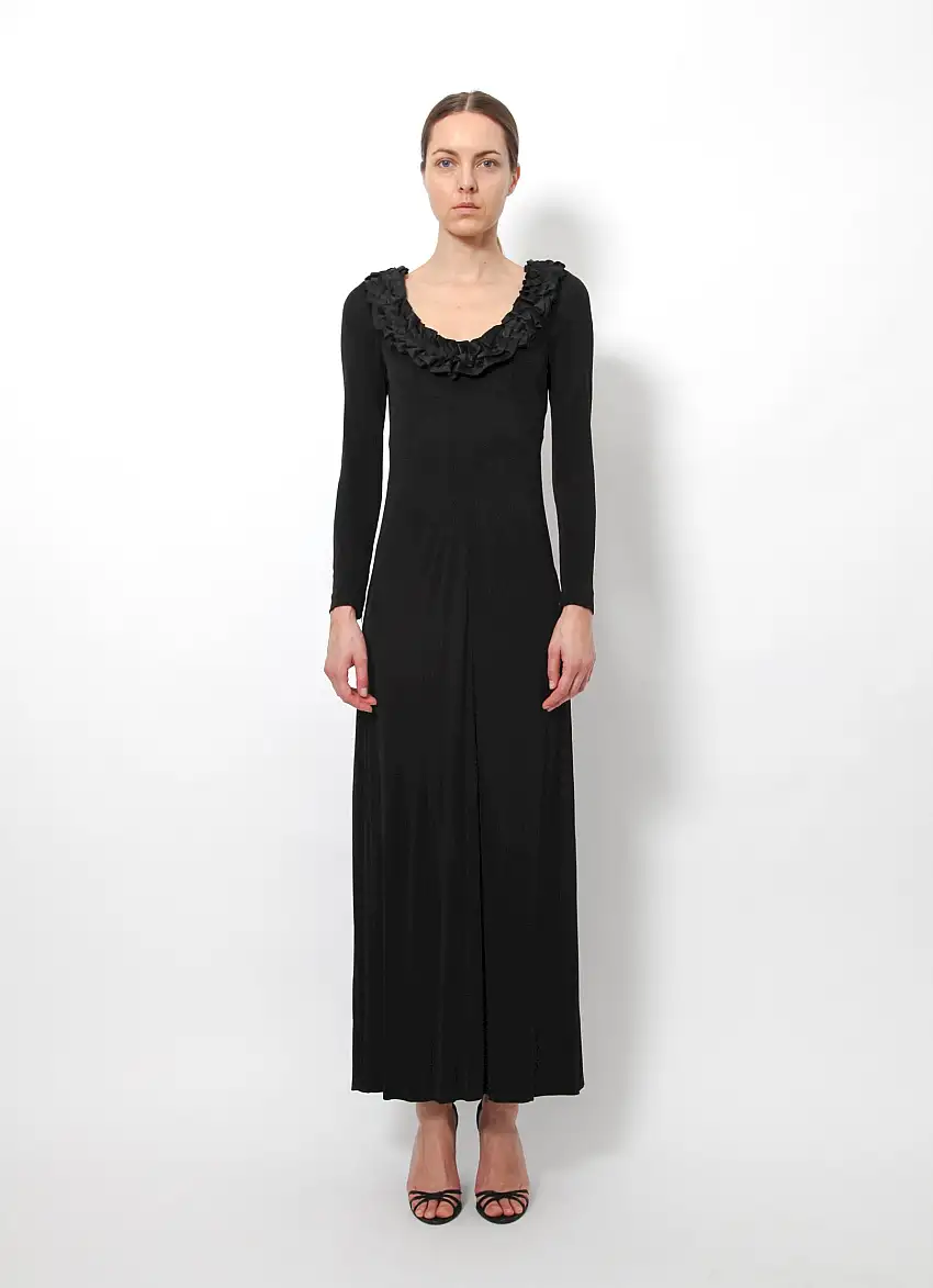 Robe en jersey à volants des années 70 | Authentique & Vintage
