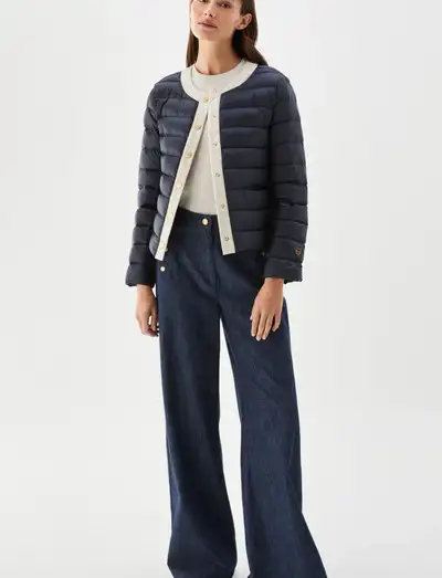 INDIANA contrast down jacket Marine/silver birch - Vestes matelassées