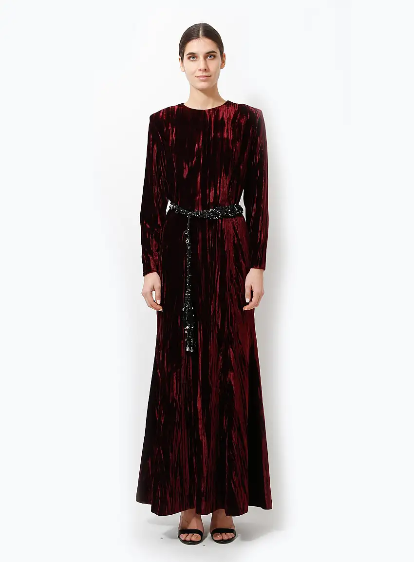 Robe en velours broyée vintage | Authentique & Vintage