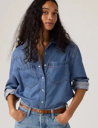TEODORA WESTERN SHIRT GOING ST - Chemises en jeans