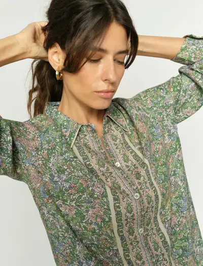 MMKana Flowish Orchid Shirt - Manches longues