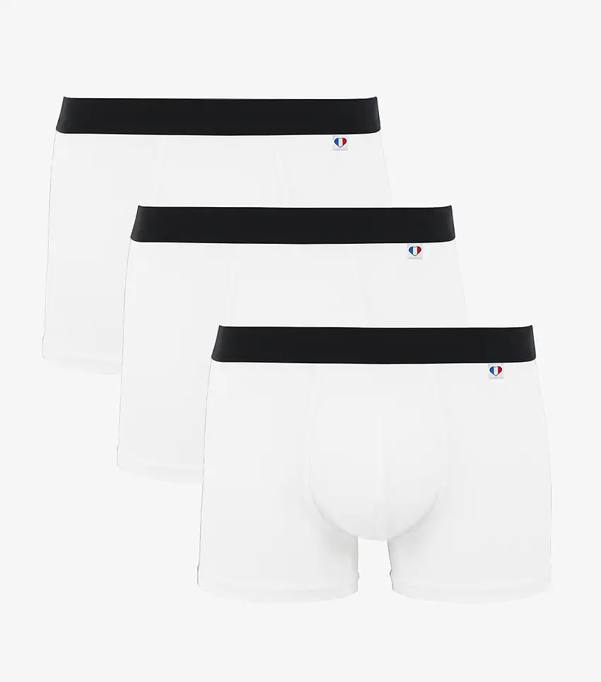 Boxer Homme Blanc x3 - Pack Intemporel