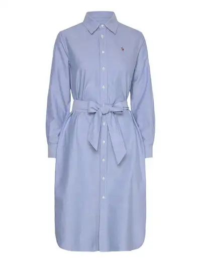Belted Cotton Oxford Shirtdress - Robes midi