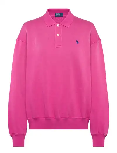 Polo-Collar Fleece Pullover - Polos
