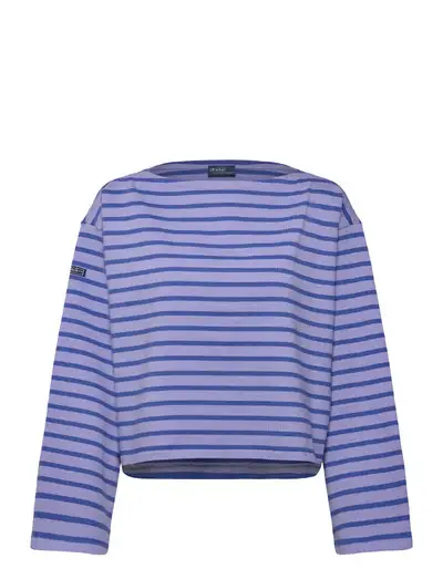 Striped Boatneck Mariner Tee - Hauts à manches longues