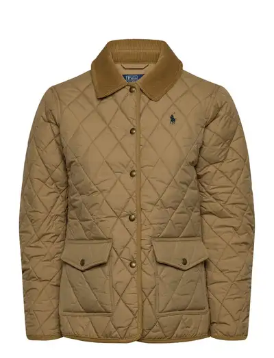 Corduroy-Trim Quilted Barn Jacket - Vestes matelassées