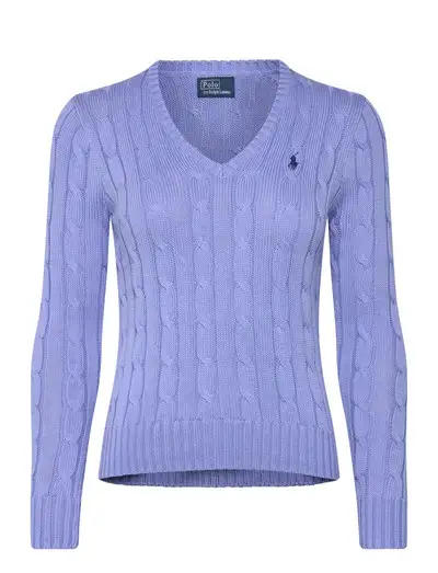 Cable-Knit Cotton V-Neck Sweater - Pulls