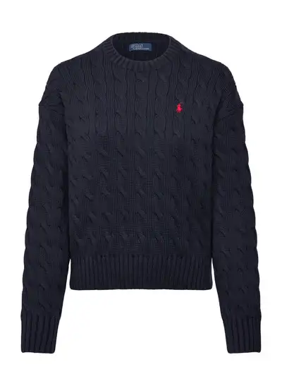 Cable-Knit Cotton Crewneck Sweater - Pulls