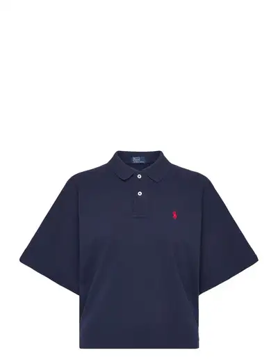 Dolman-Sleeve Mesh Polo Shirt - Polos
