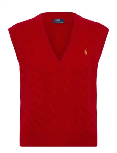 Cable-Knit Wool-Cashmere Sweater Vest - Vestes tricot