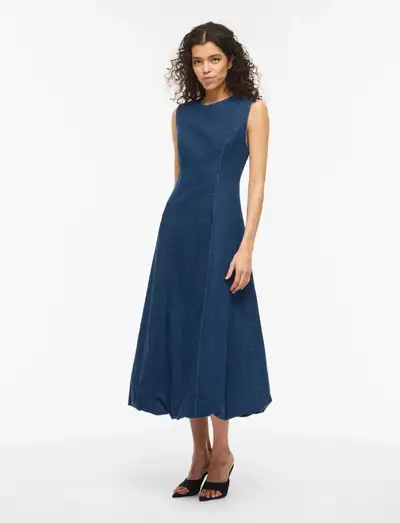 VIAMANZA S/L DENIM ANKLE DRESS/BFS - Robes longues