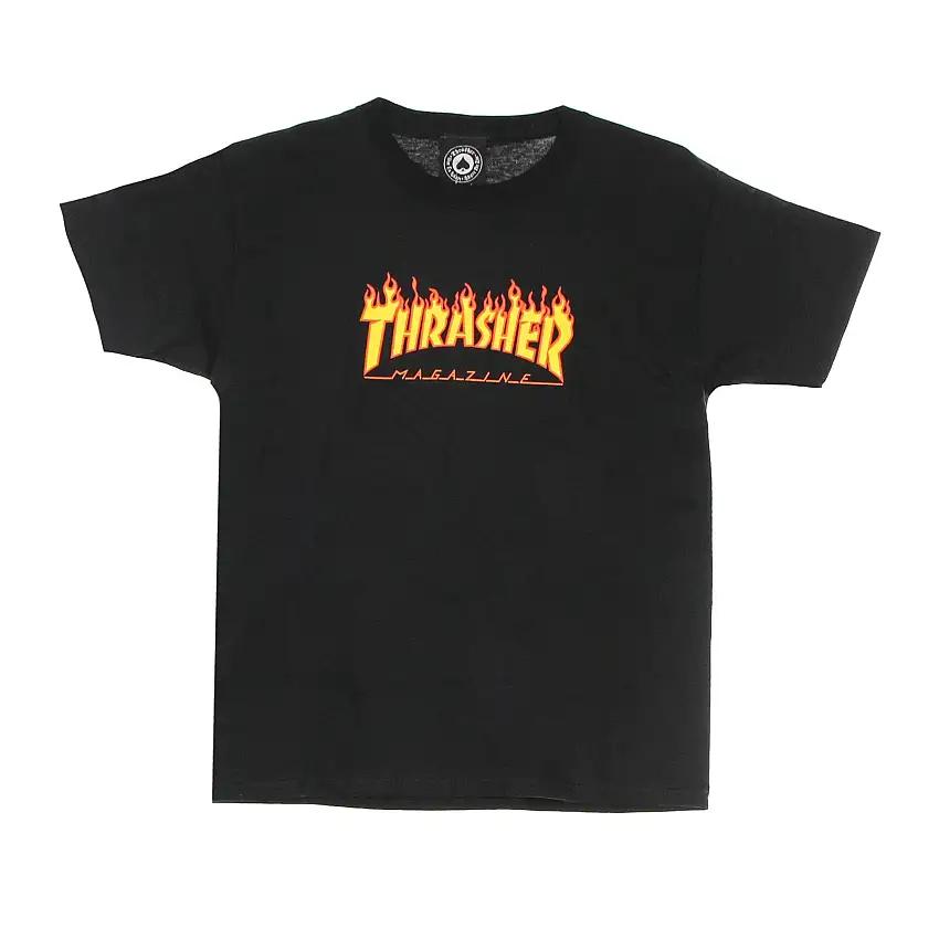 Baby Shirt Flame Tee Black / Yellow