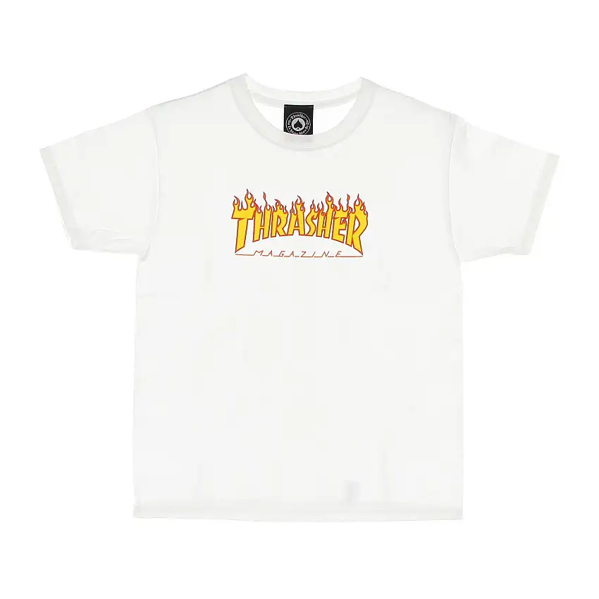 Baby Shirt Flame Tee Blanc / Jaune