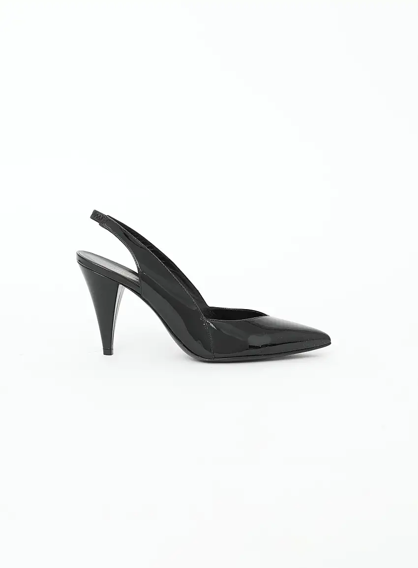 Talons à Bride en Cuir Verni| Authentique & Vintage