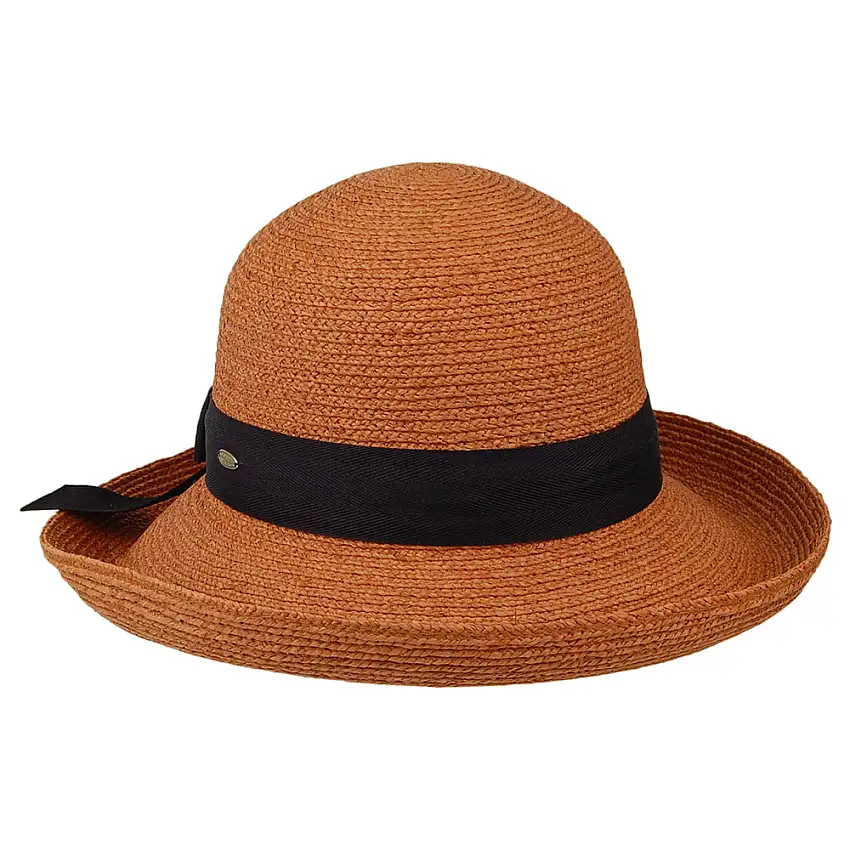 Chapeau Été en Raphia Tressage Fin Ravello thé SCALA