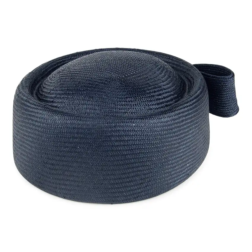 Chapeau Calot en Paille Jackie O bleu marine WHITELEY