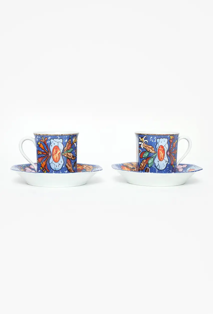 '80s Service à Espresso « Pierres d'Orient et d'Occident » Limoges - Hermès