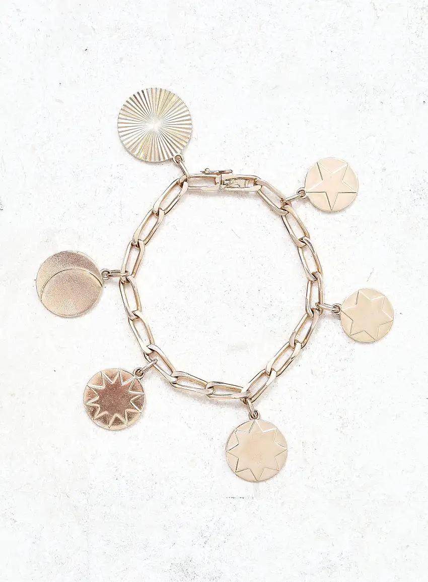 Bracelet Lucky Charm en Or Rose 18k | Authentique & Vintage