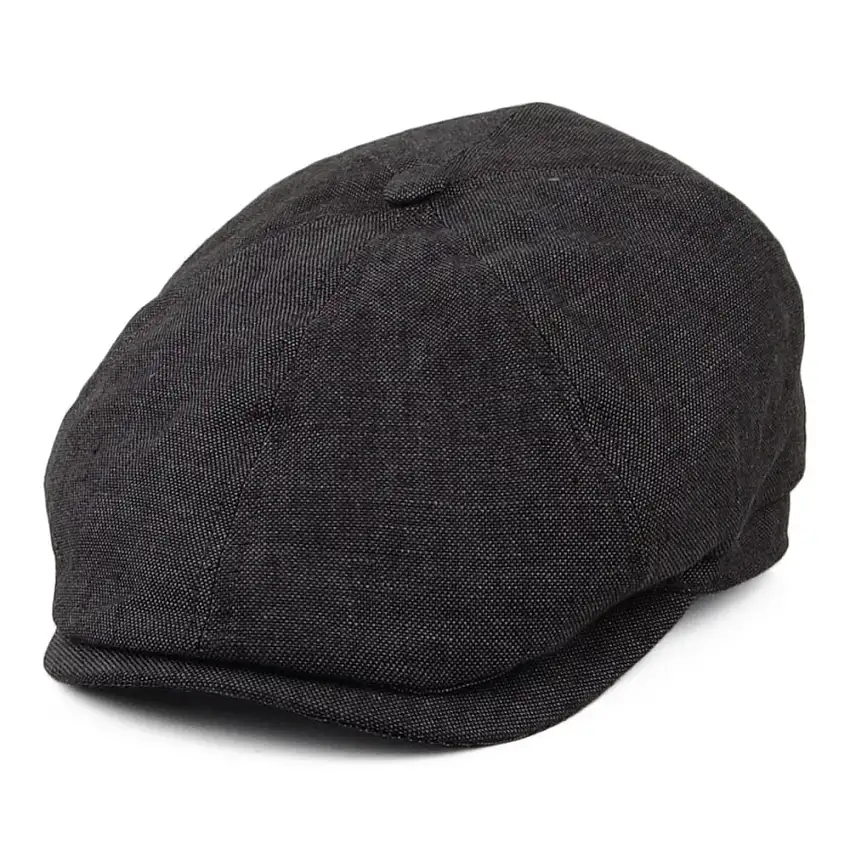 Casquette Gavroche en Lin Irlandais Hudson anthracite FAILSWORTH
