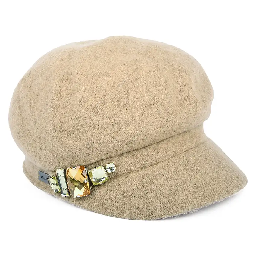 Casquette Gavroche Rhinestone camel BETMAR
