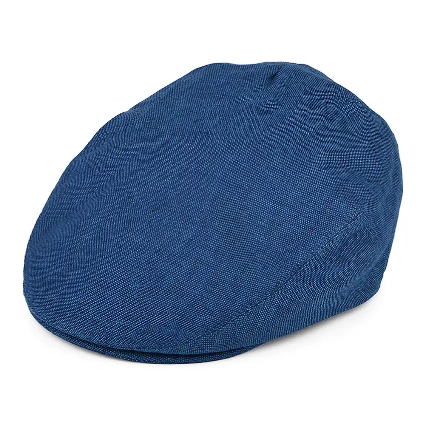 Casquette Plate en Lin Irlandais bleu FAILSWORTH