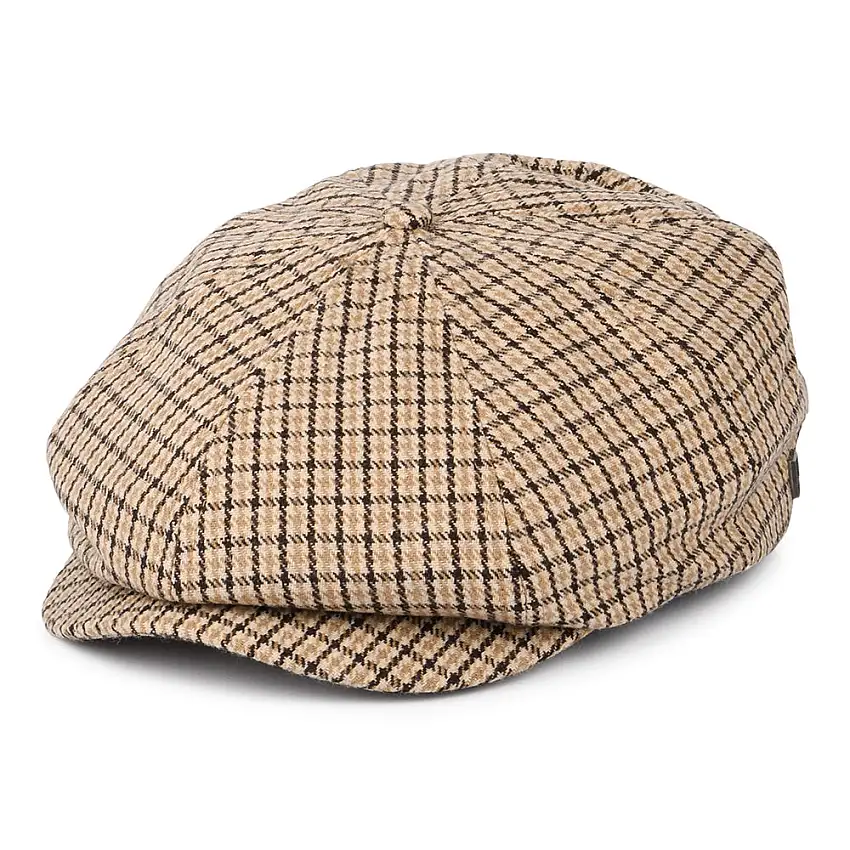 Casquette Gavroche Pied-de-Poule Brood sable-marron BRIXTON