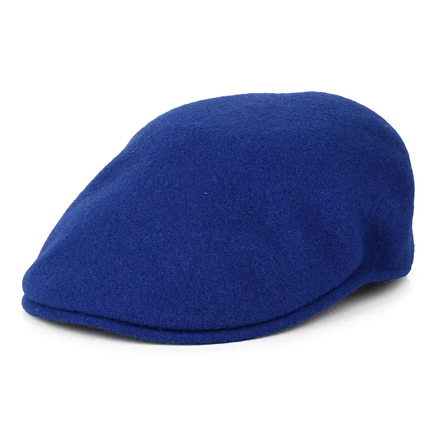 Casquette Plate en Laine 504 bleu moyen KANGOL