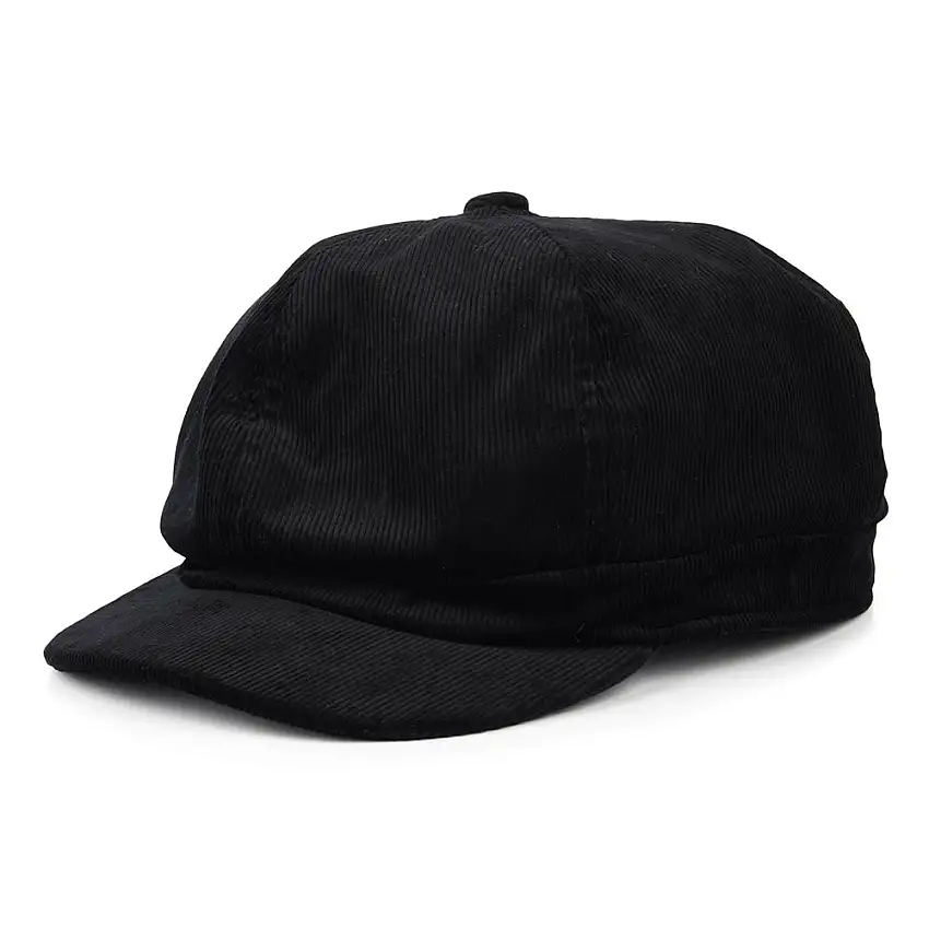 Casquette Gavroche en Velours Côtelé noir KANGOL