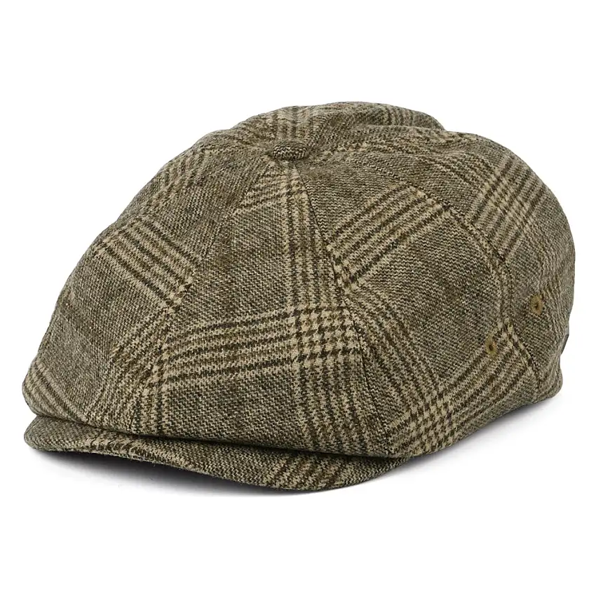 Casquette Gavroche Légère à Carreaux Brood sable-avoine BRIXTON