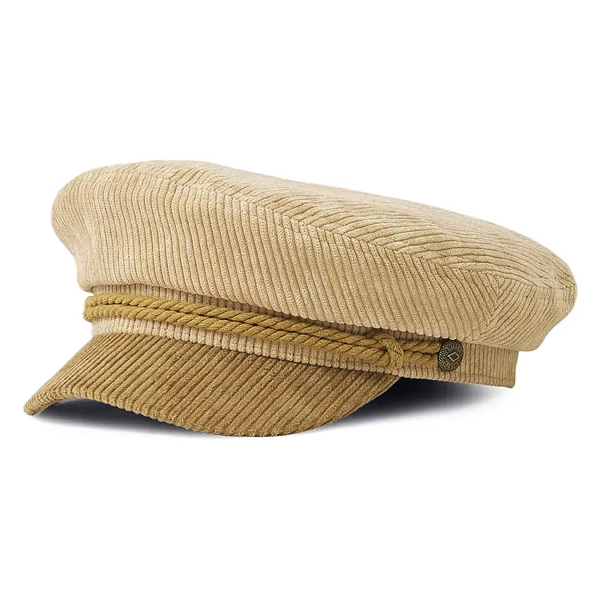 Casquette de Marin en Velours Côtelé bronze-sable BRIXTON