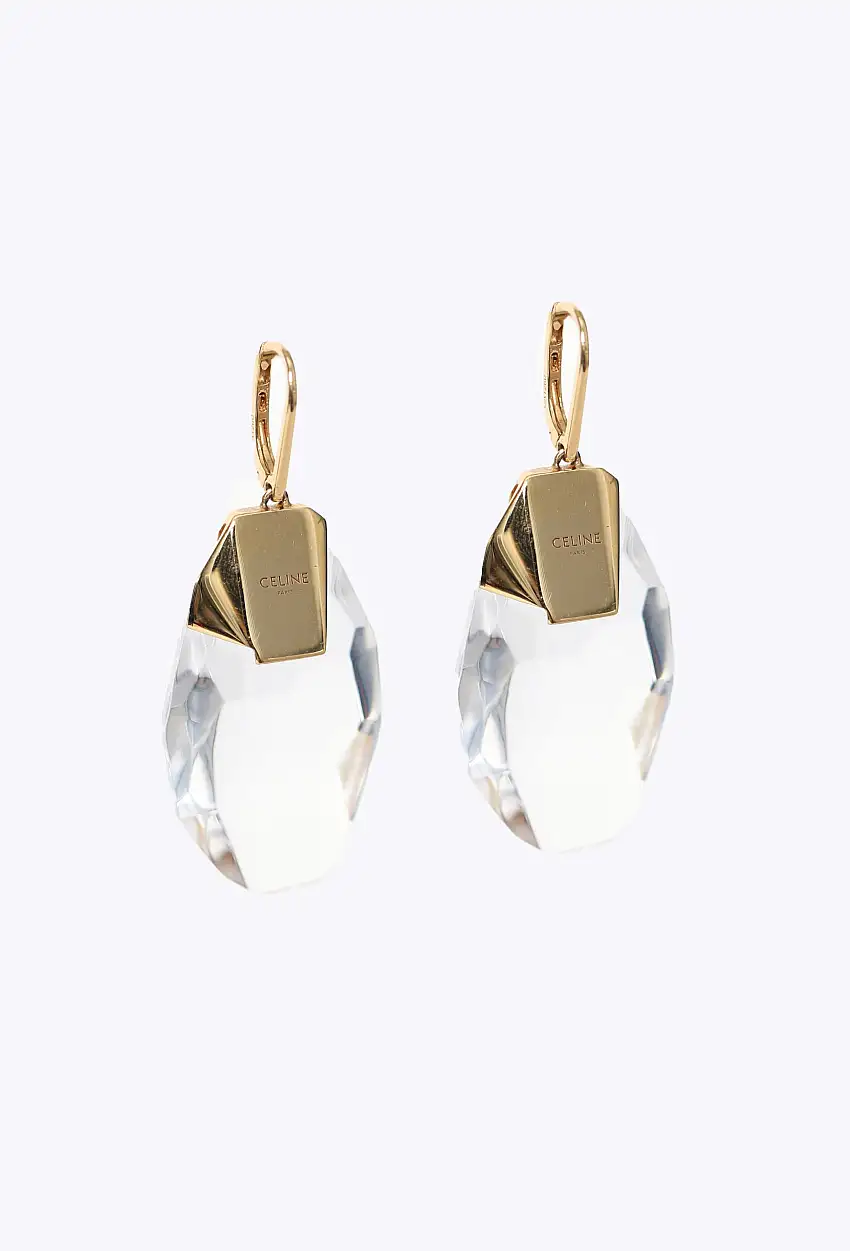 Boucles d'Oreilles Ovales en Cristal - Céline